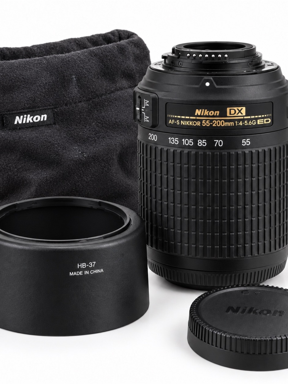 Nikon AF-S NIKKOR 55-200mm DX Telephoto Zoom Lens - Black
